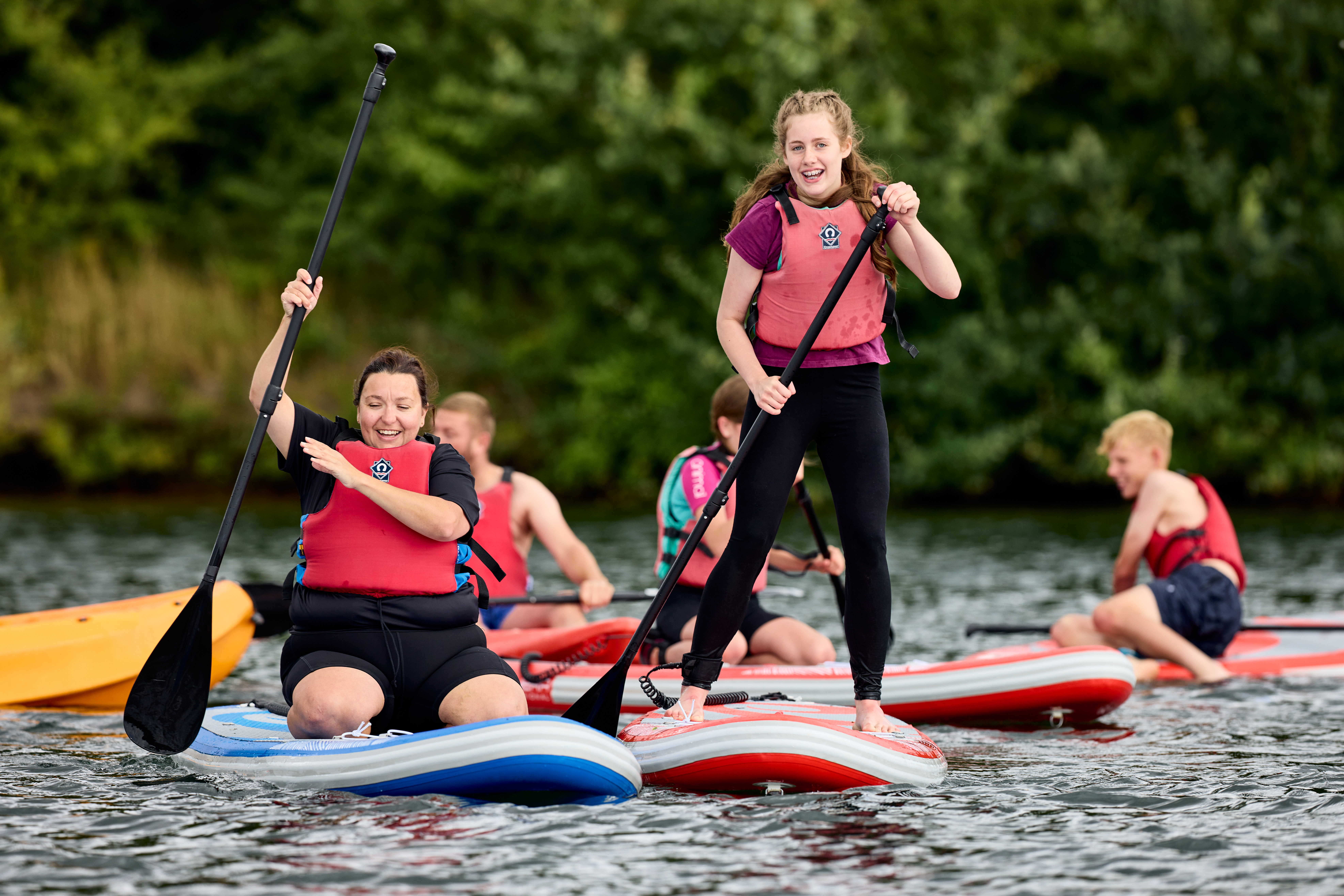 Hatfield Outdoor Activity Centre Aquapark people on boats