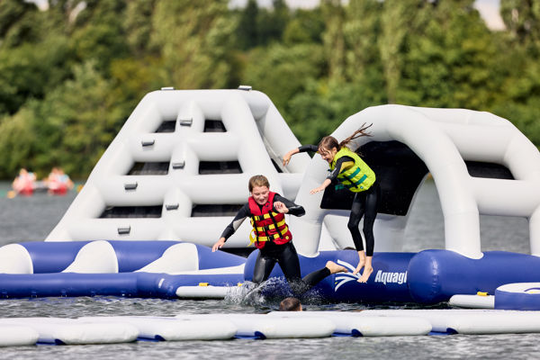 Hatfield Outdoor Activity Centre Aquapark kids running