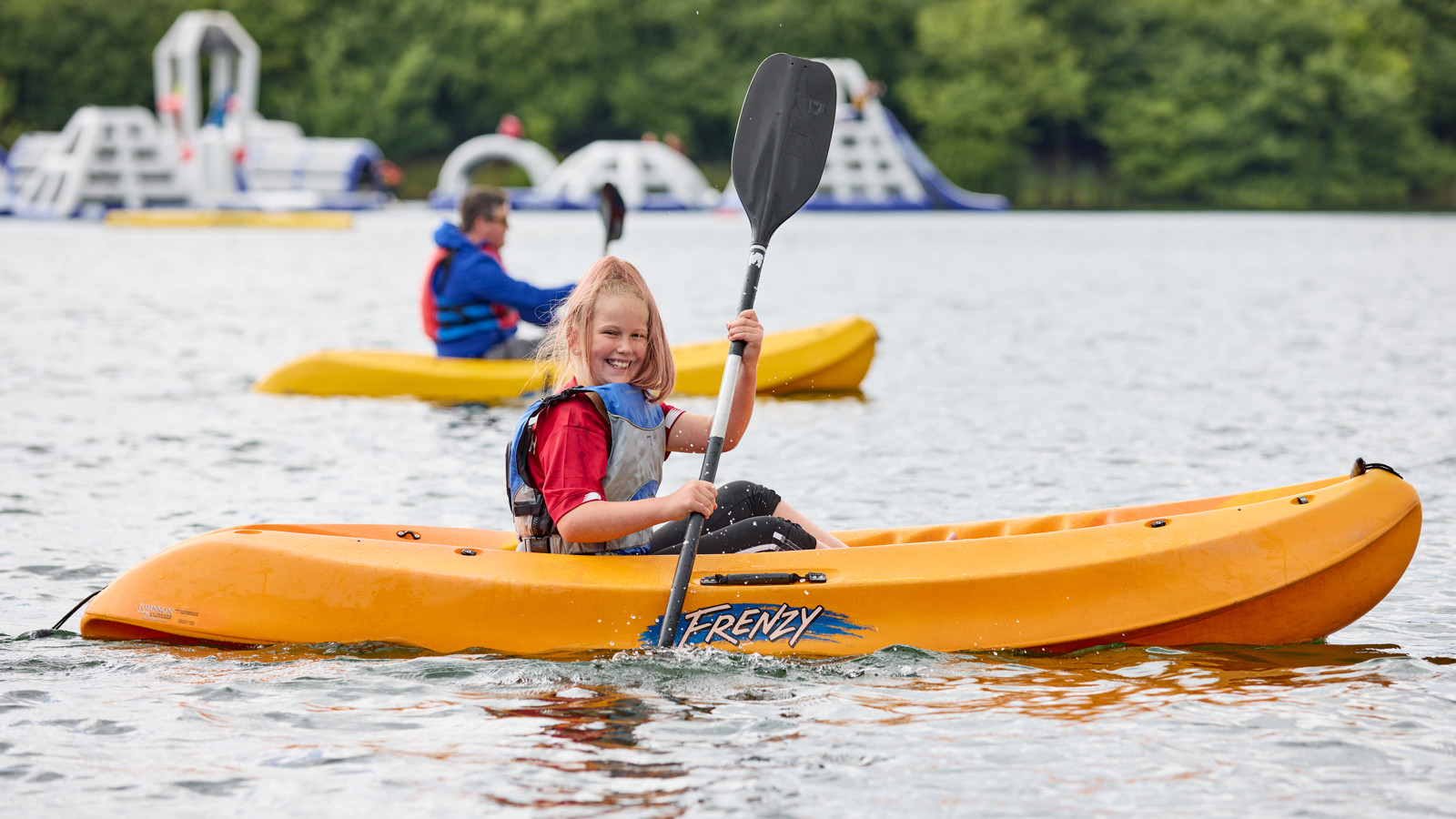 Hatfield Outdoor Activity Centre Aquapark girl swimming (1)