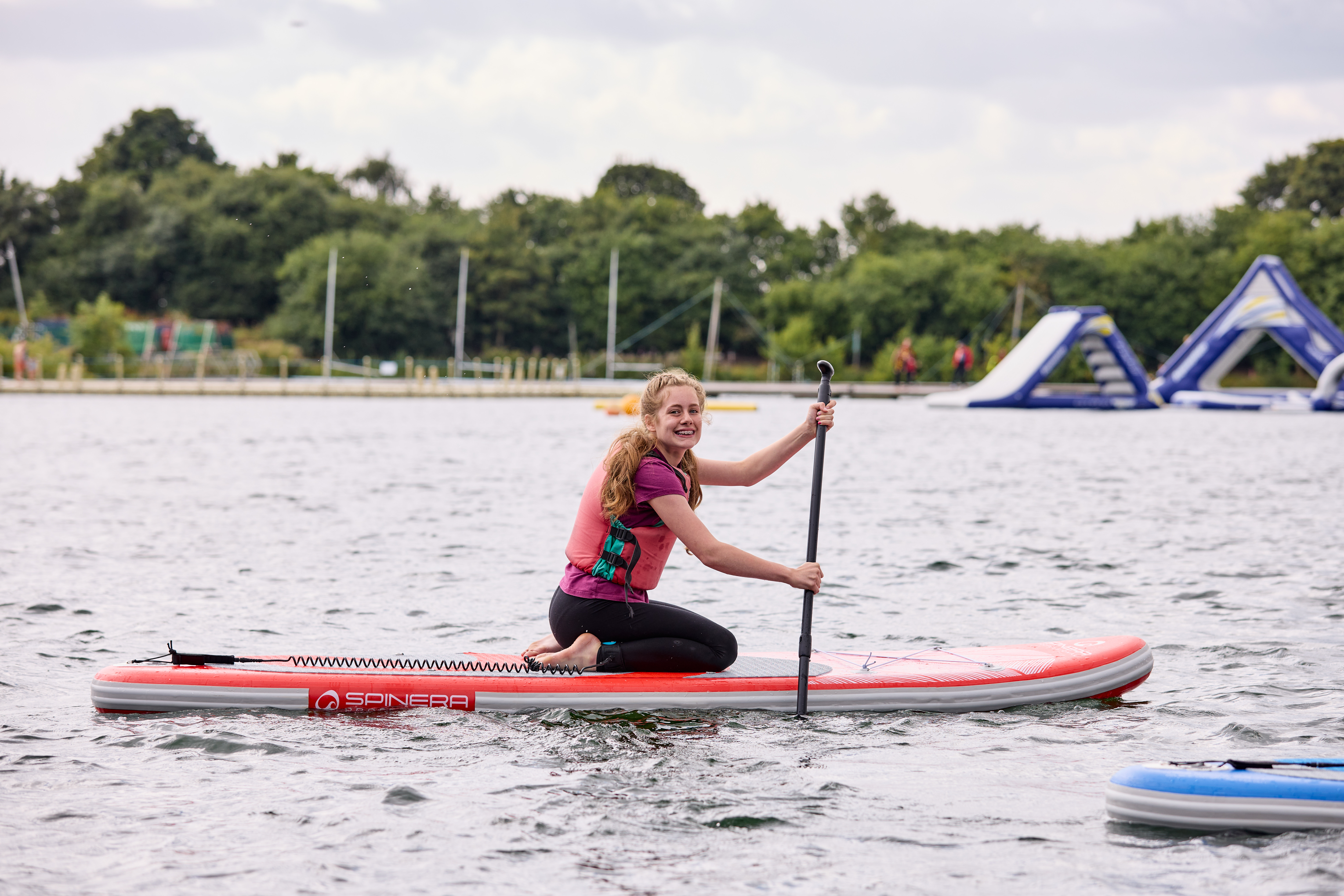 Hatfield Outdoor Activity Centre Aquapark woman swimming