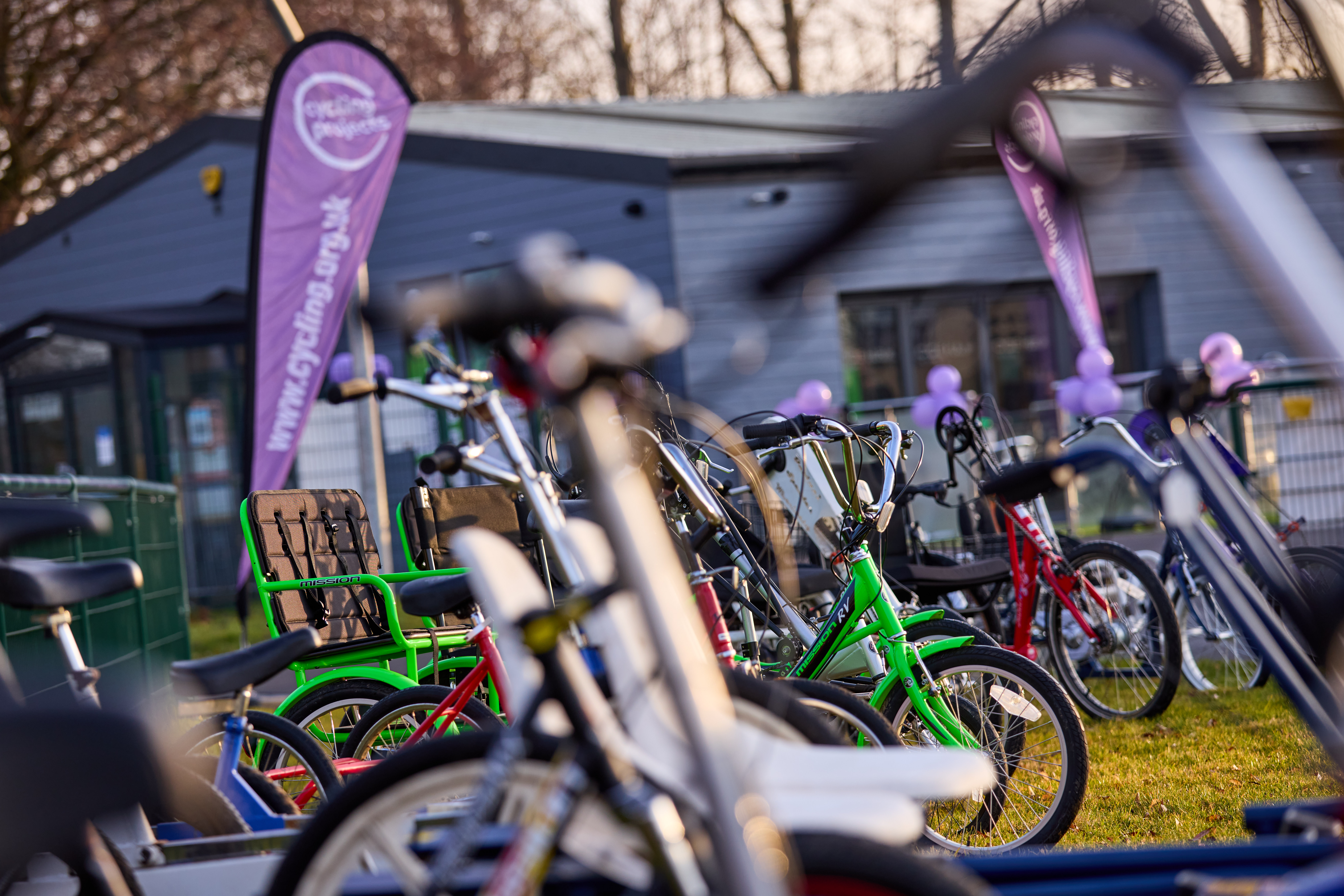 Ladies enjoying cycling at Doncaster Cycle Hub